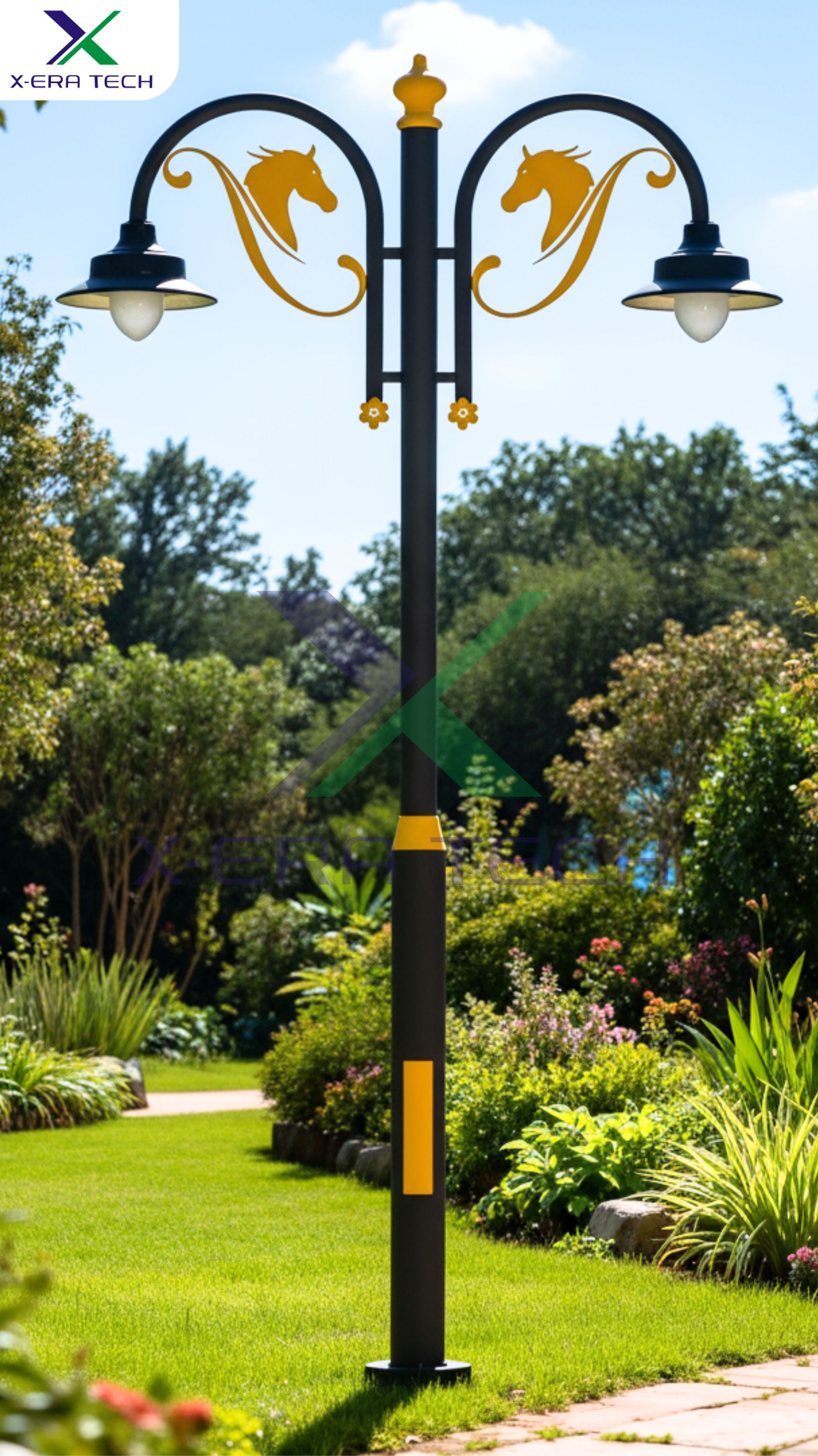 LED Decorative Street Lights in Modern Urban Setting
