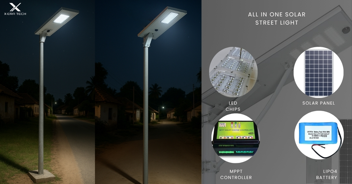 All-in-One Solar Street Light – Smart, Sustainable & Efficient Lighting by XeraTech