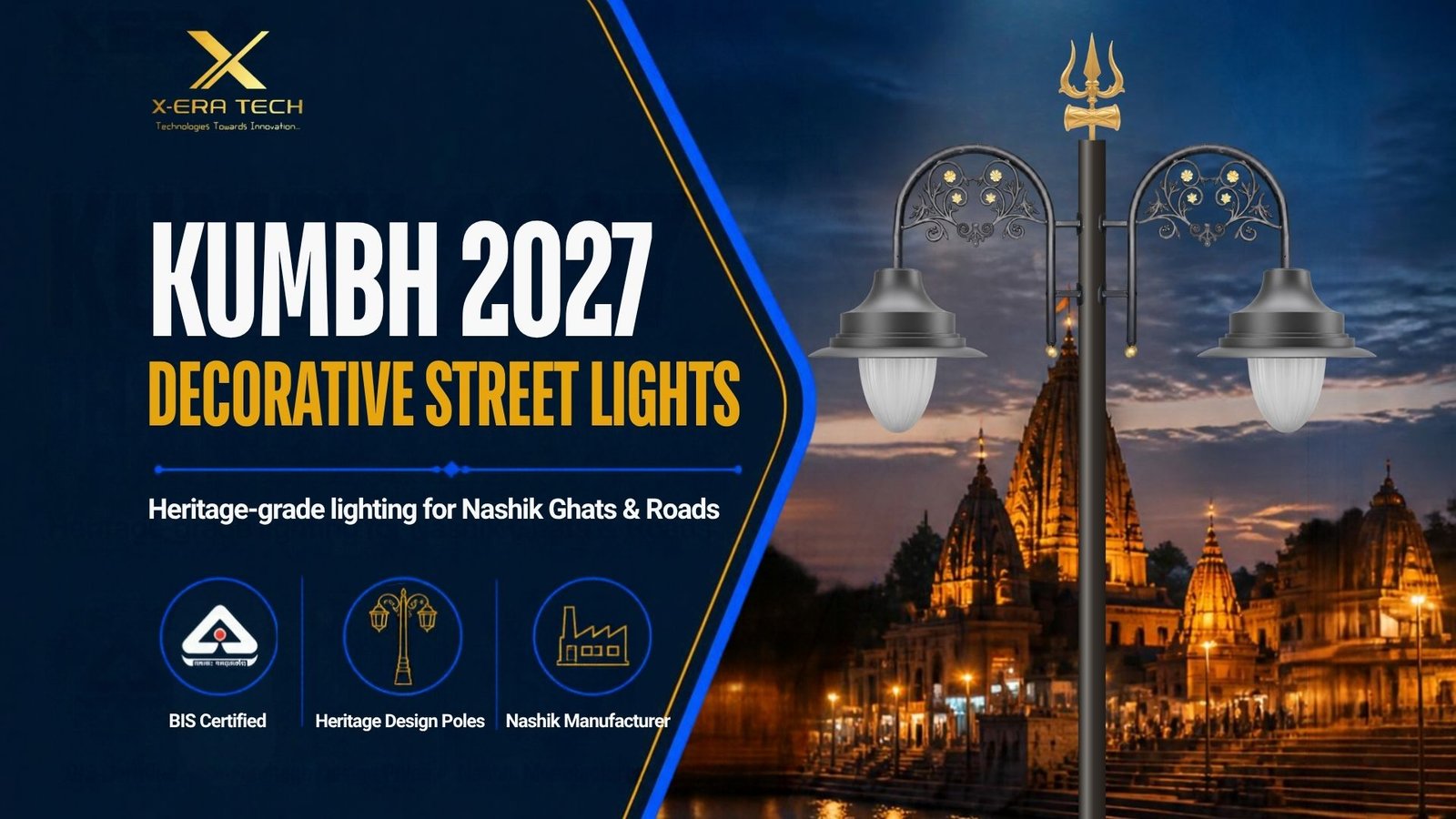 Decorative Street Lights for Nashik Kumbh Mela 2027: Heritage Poles for Ghats, Darshan Path and Pilgrimage Routes