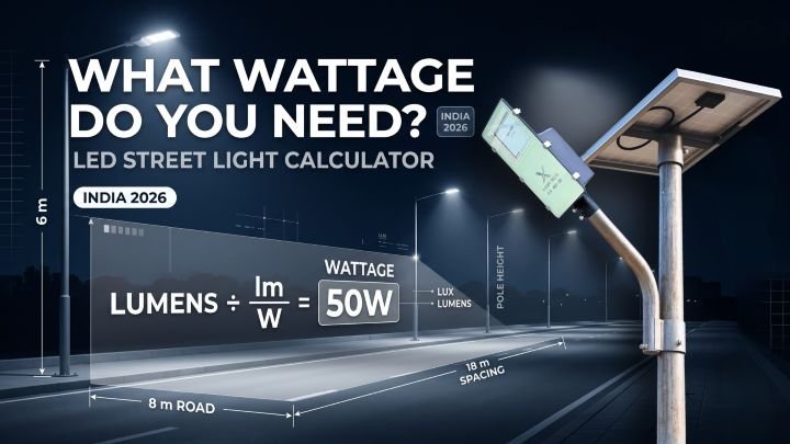 LED Street Light Wattage Calculator: How to Choose the Right Wattage for Any Road in India 2026