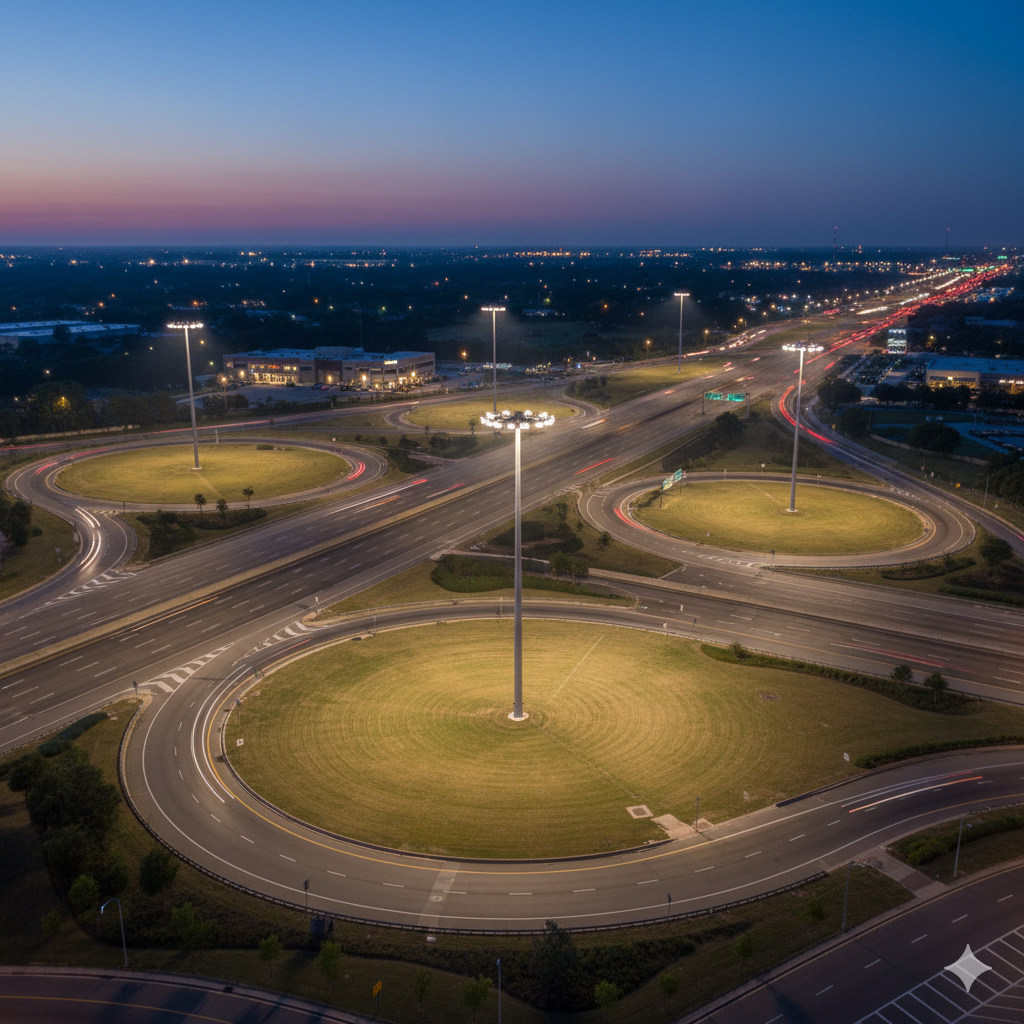 Illuminate Large Spaces with Xera Tech LED High Mast Lighting: The Future of Outdoor Illumination