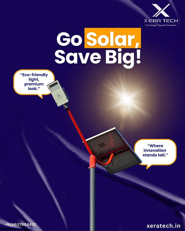 Decorative solar street light on pole against sky