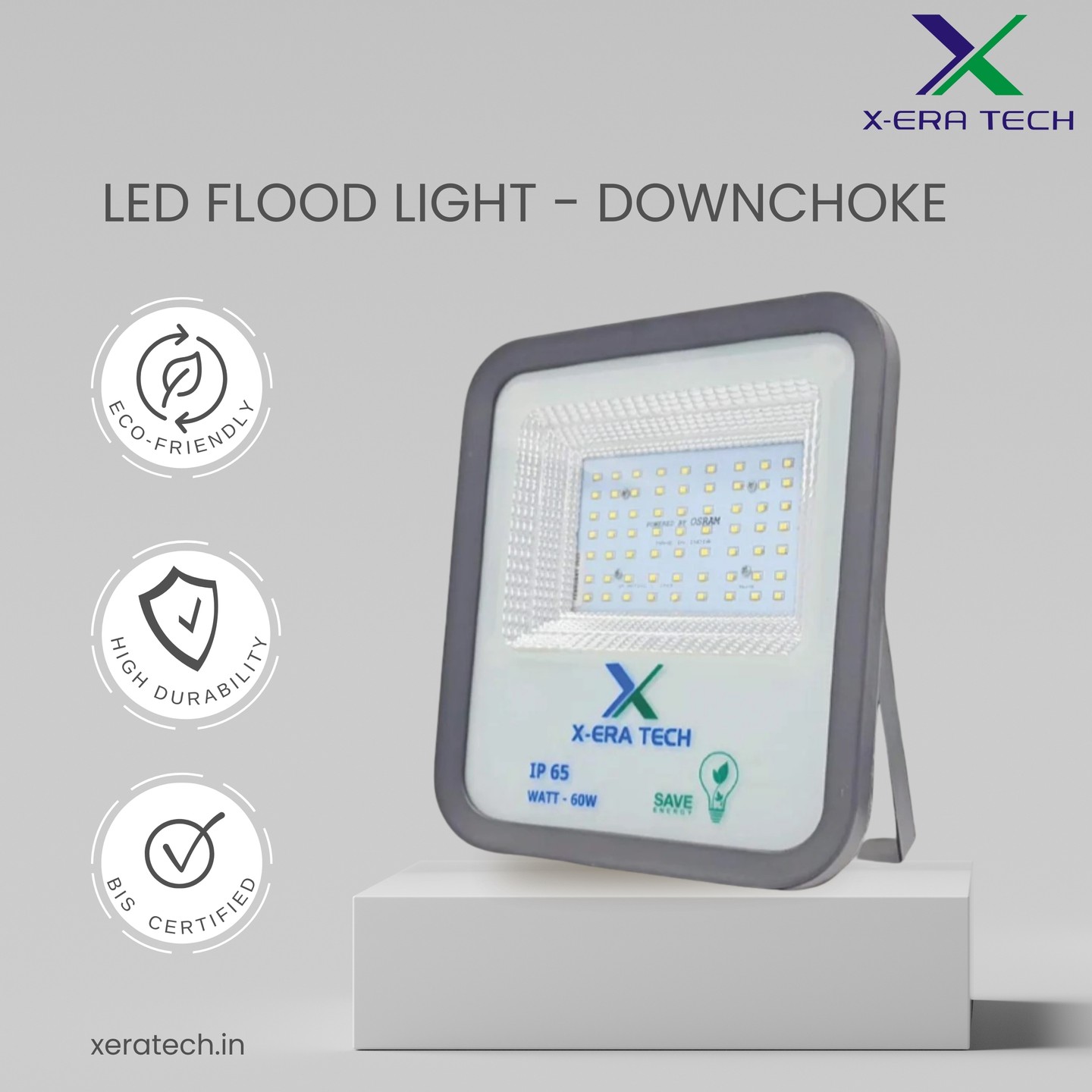 Downchoke LED flood light product shot