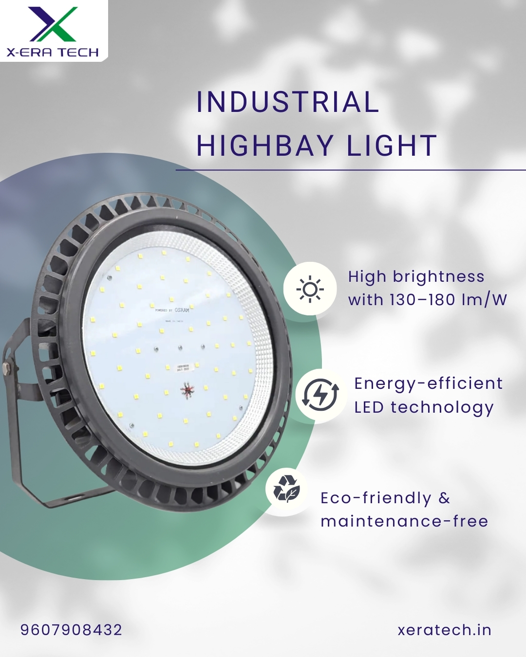 Industrial warehouse high bay light in setting