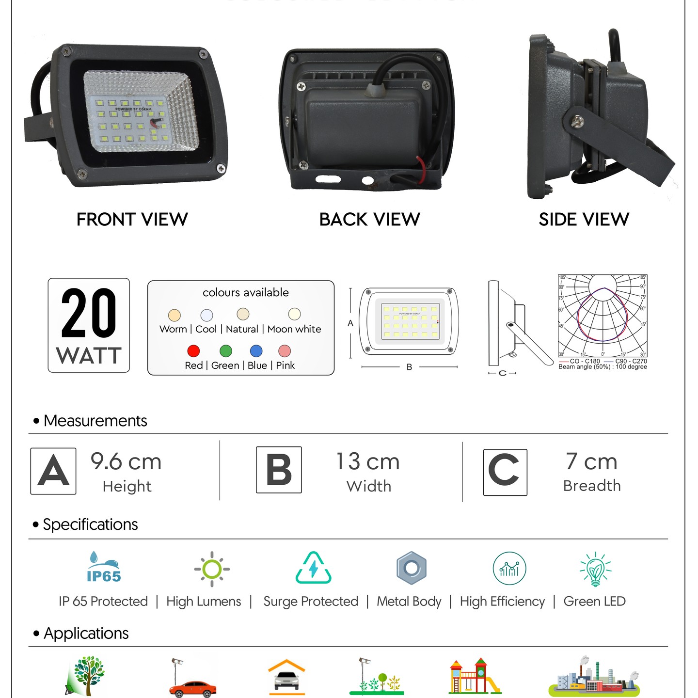 LED flood light product image variant 2