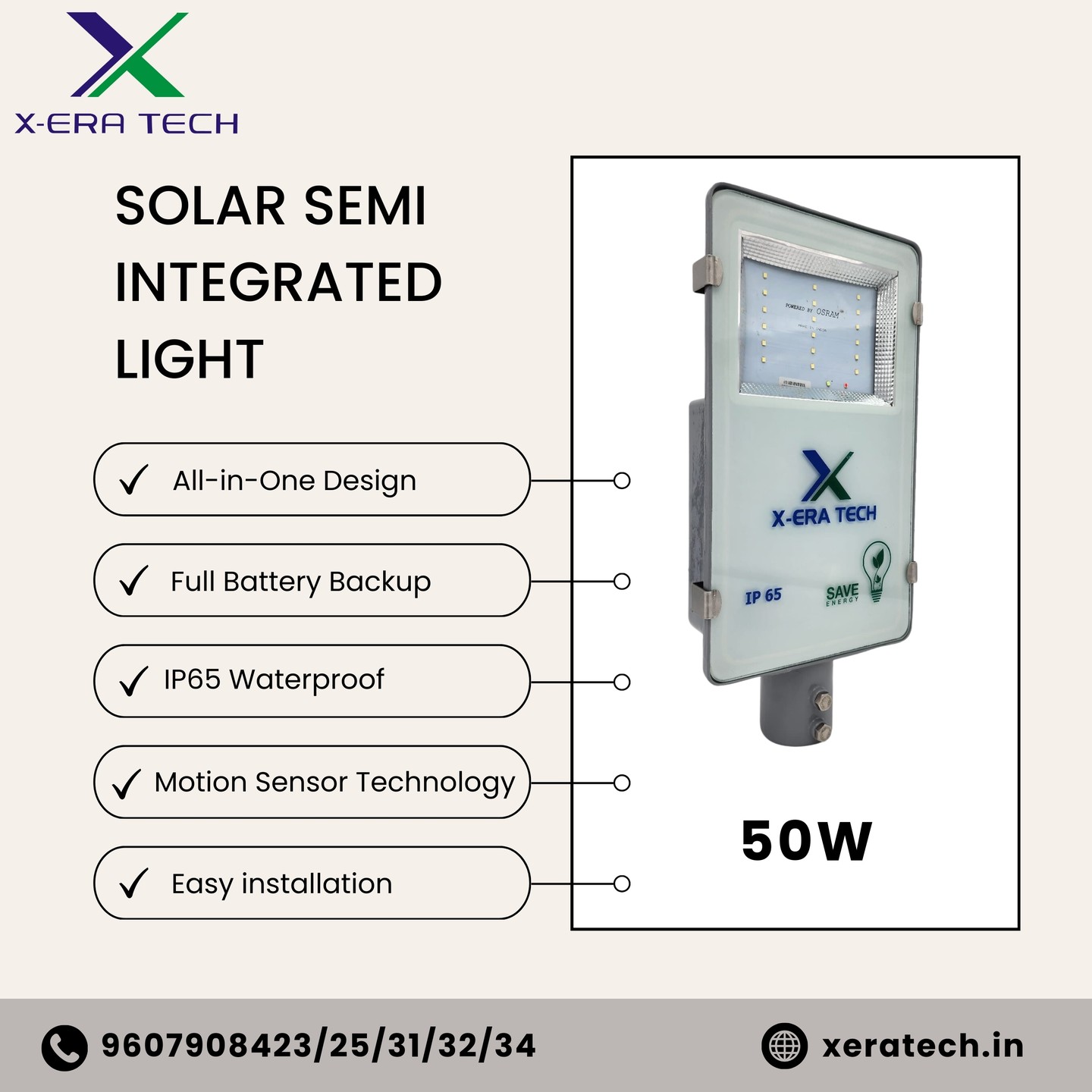 Solar light feature highlights infographic