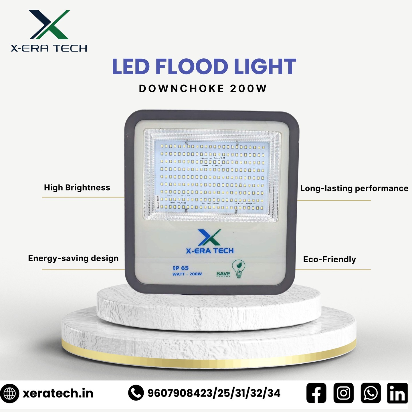 200W downchoke LED flood light product shot