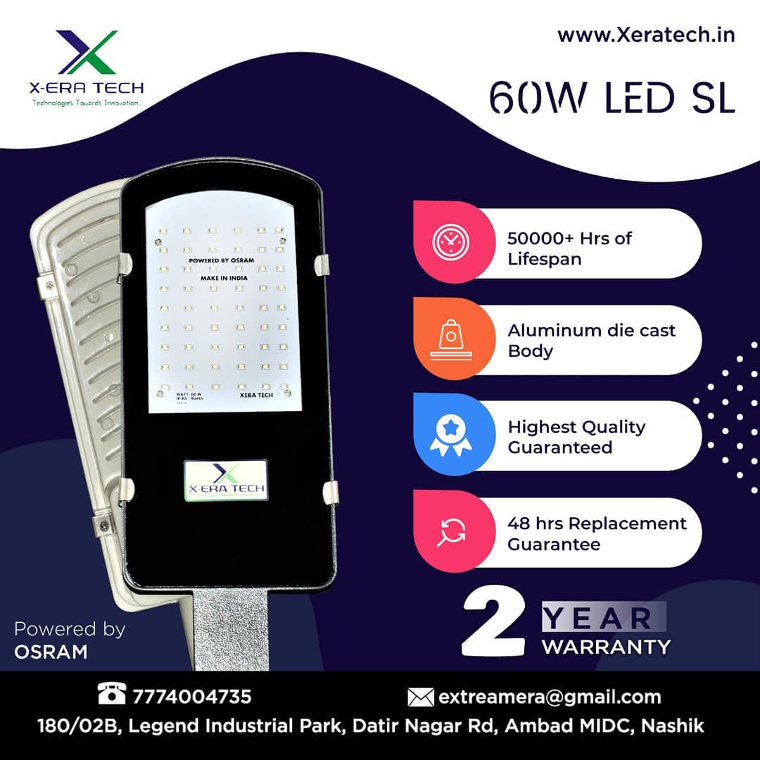 60W LED street light branded product image