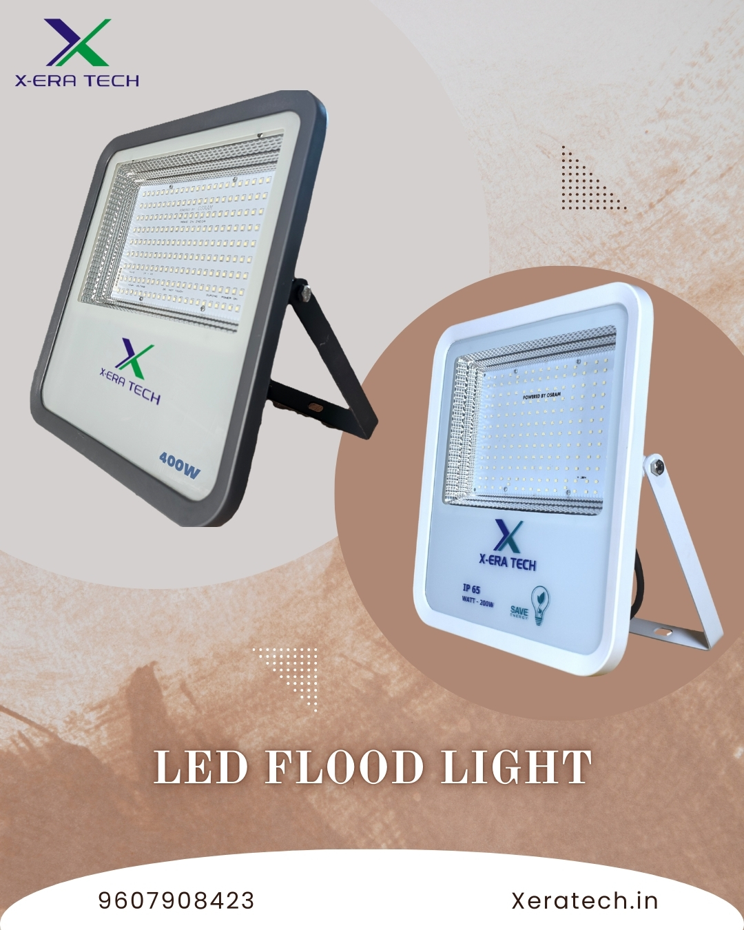 Glass model DC LED flood light