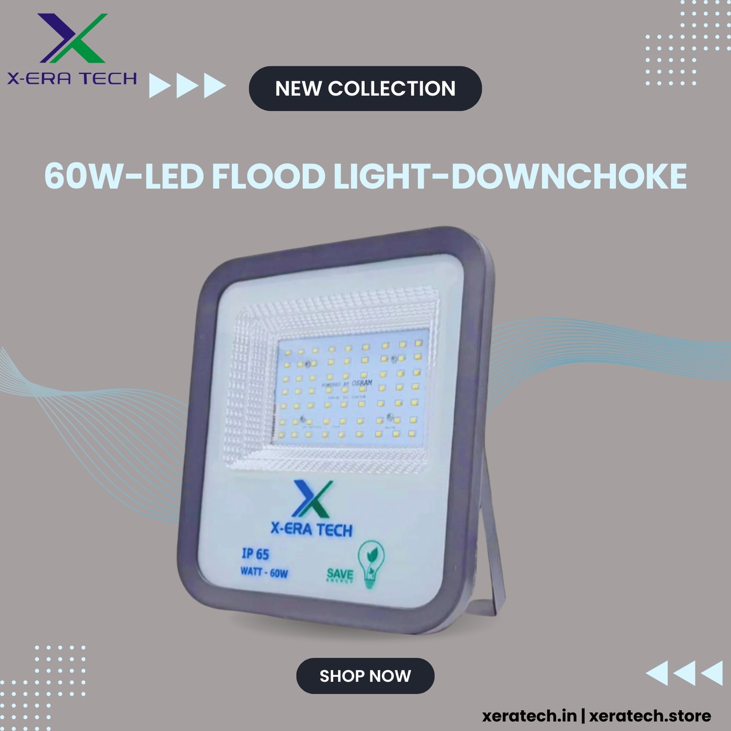 Xeratech glass model LED flood light — toughened glass front for wide even spread