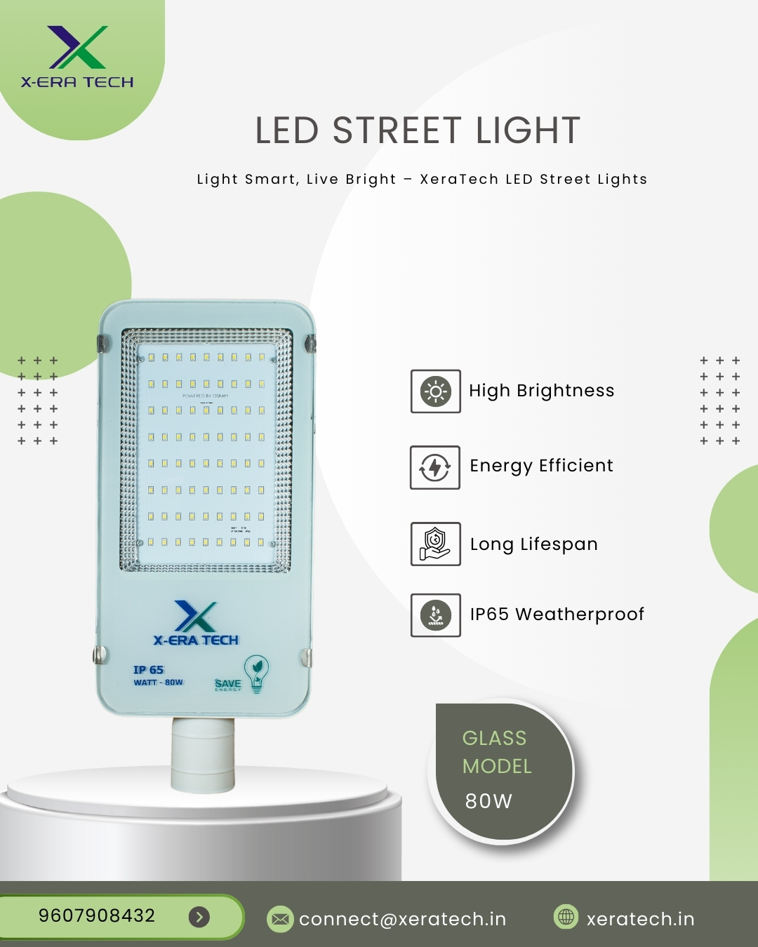 Glass model LED street light product image