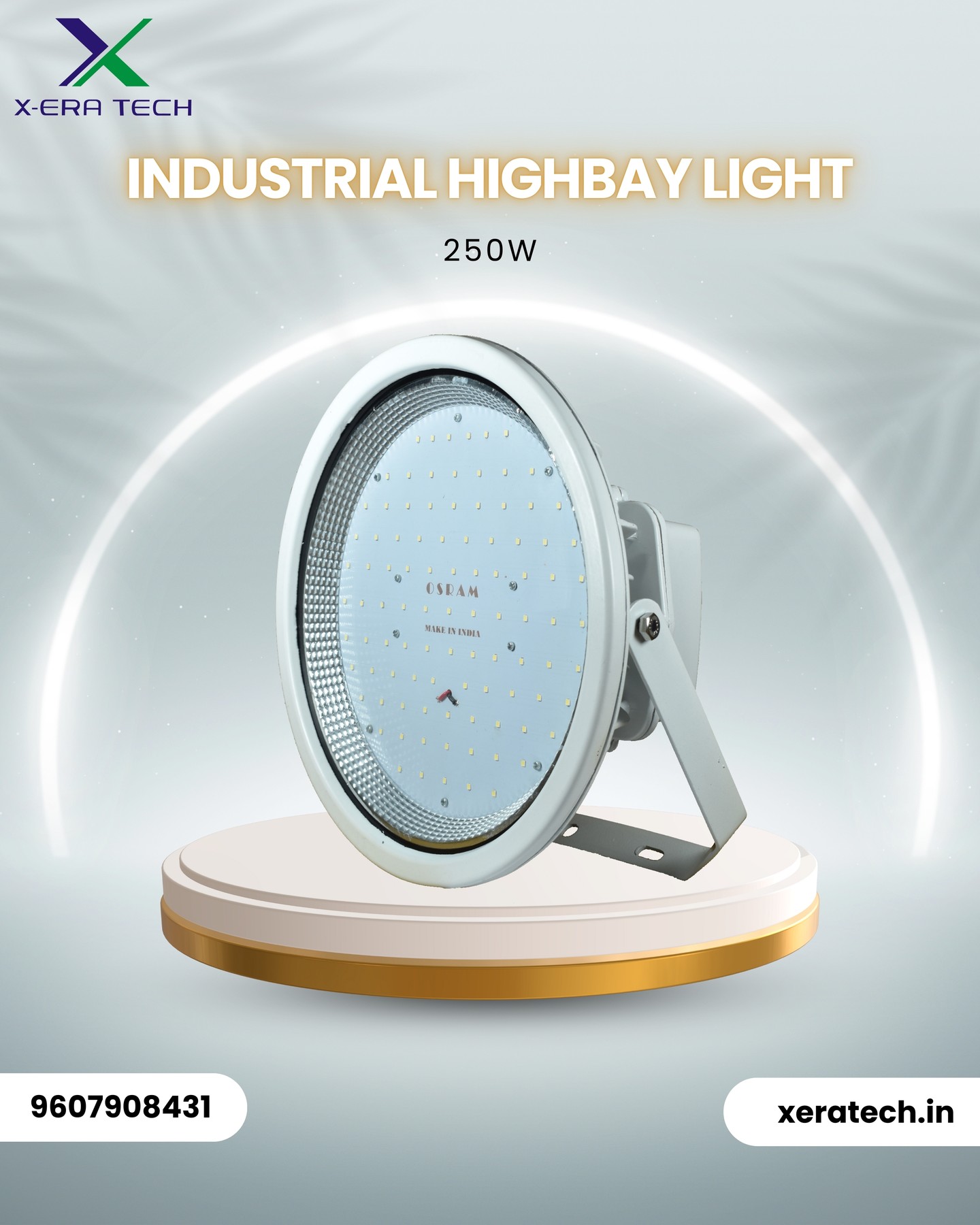 Industrial high bay light ceiling installation