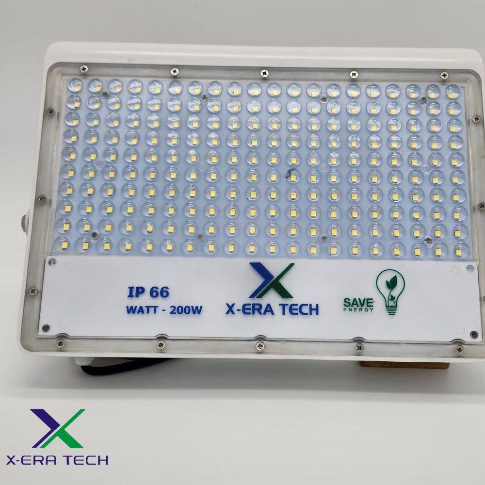 Xeratech lens model LED flood light — optical PC lens array for focused beam