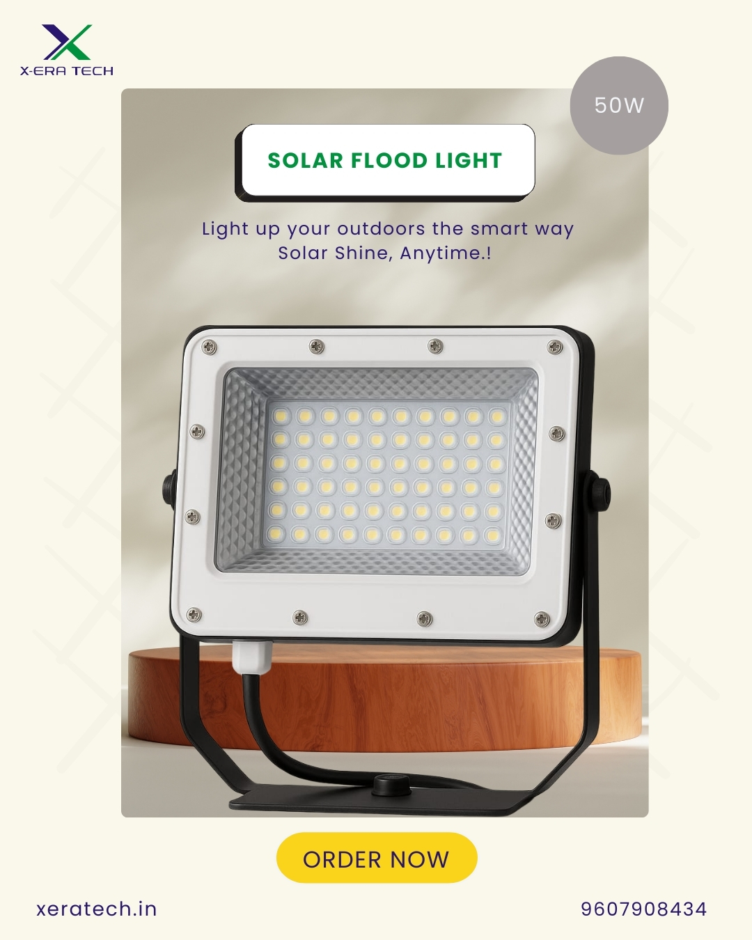 Solar flood light variant 3 product shot