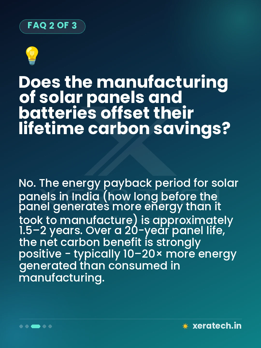 Does the manufacturing of solar panels and batteries offset their lifetime carbon savings?