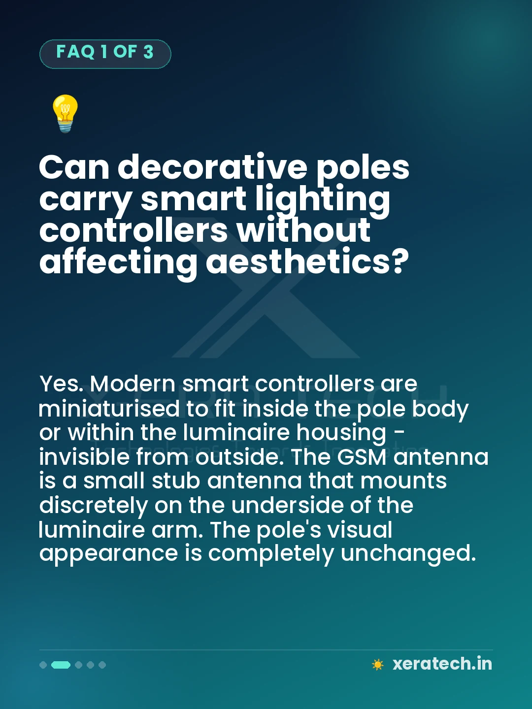 Can decorative poles carry smart lighting controllers without affecting aesthetics?