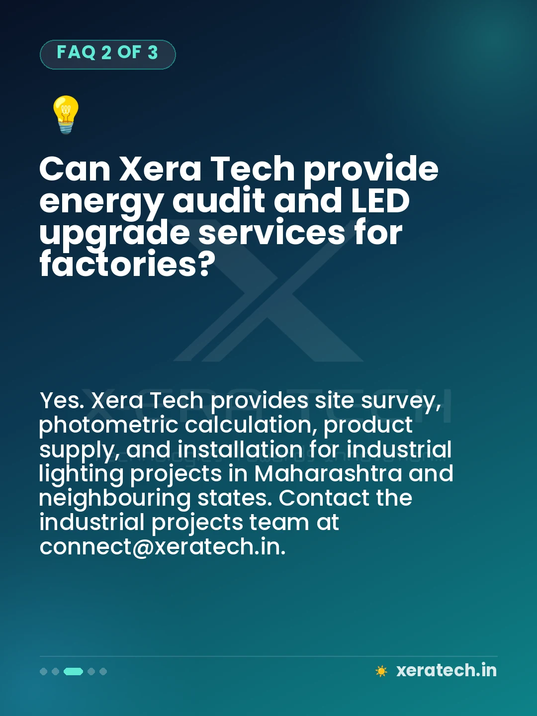 Can Xera Tech provide energy audit and LED upgrade services for factories?
