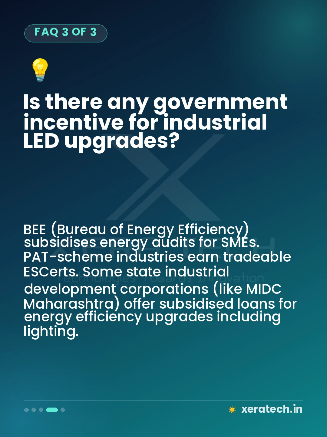 Is there any government incentive for industrial LED upgrades?