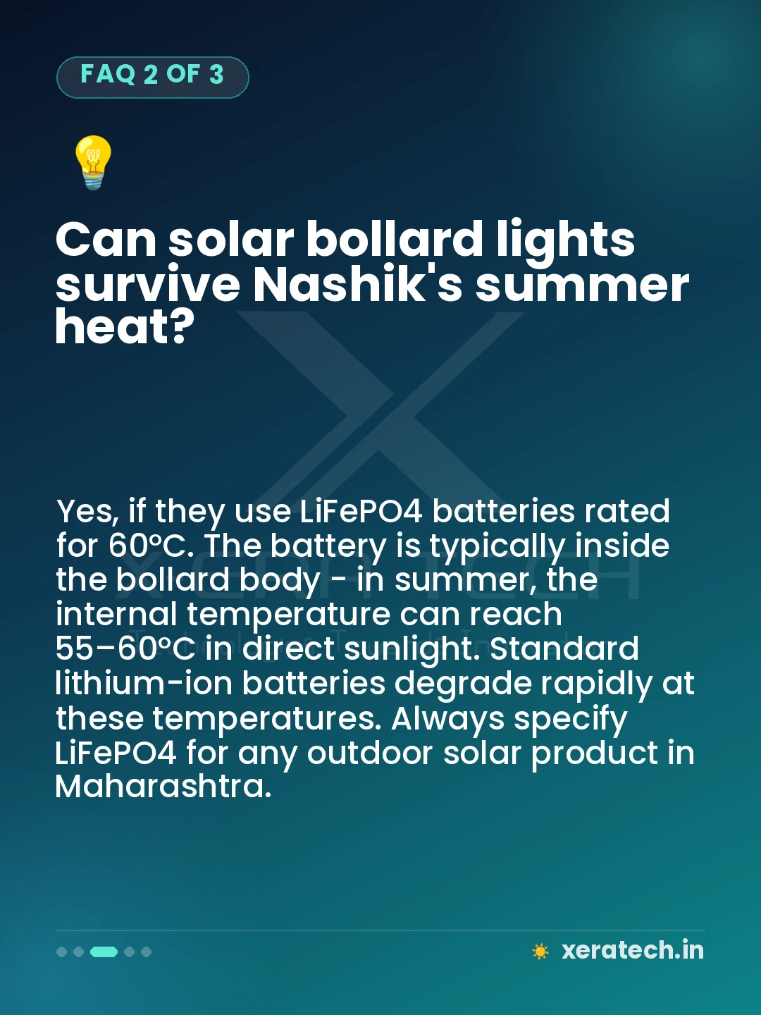 Can solar bollard lights survive Nashik's summer heat?
