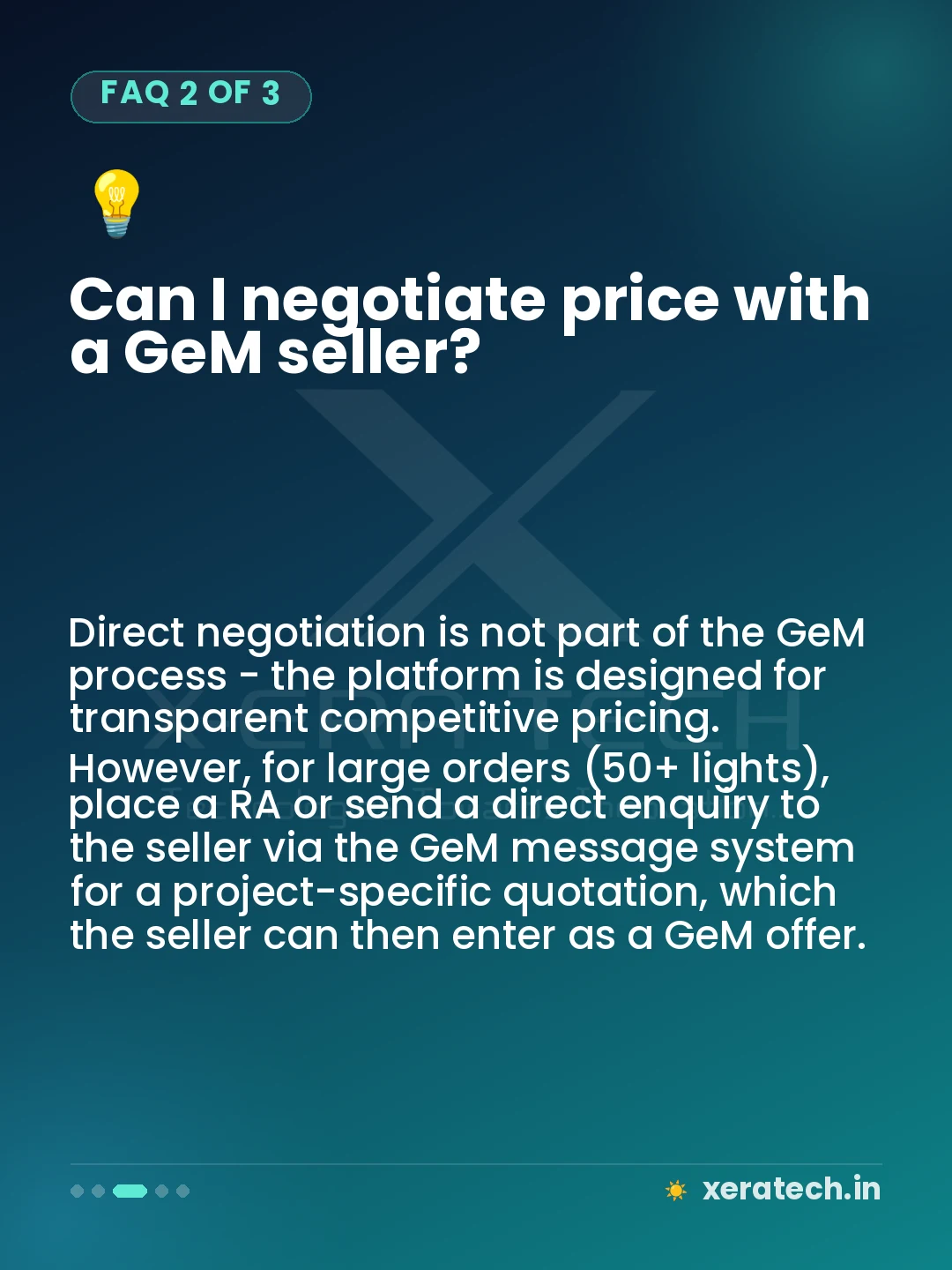 Can I negotiate price with a GeM seller?