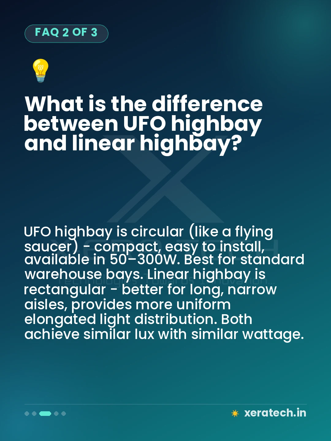 What is the difference between UFO highbay and linear highbay?