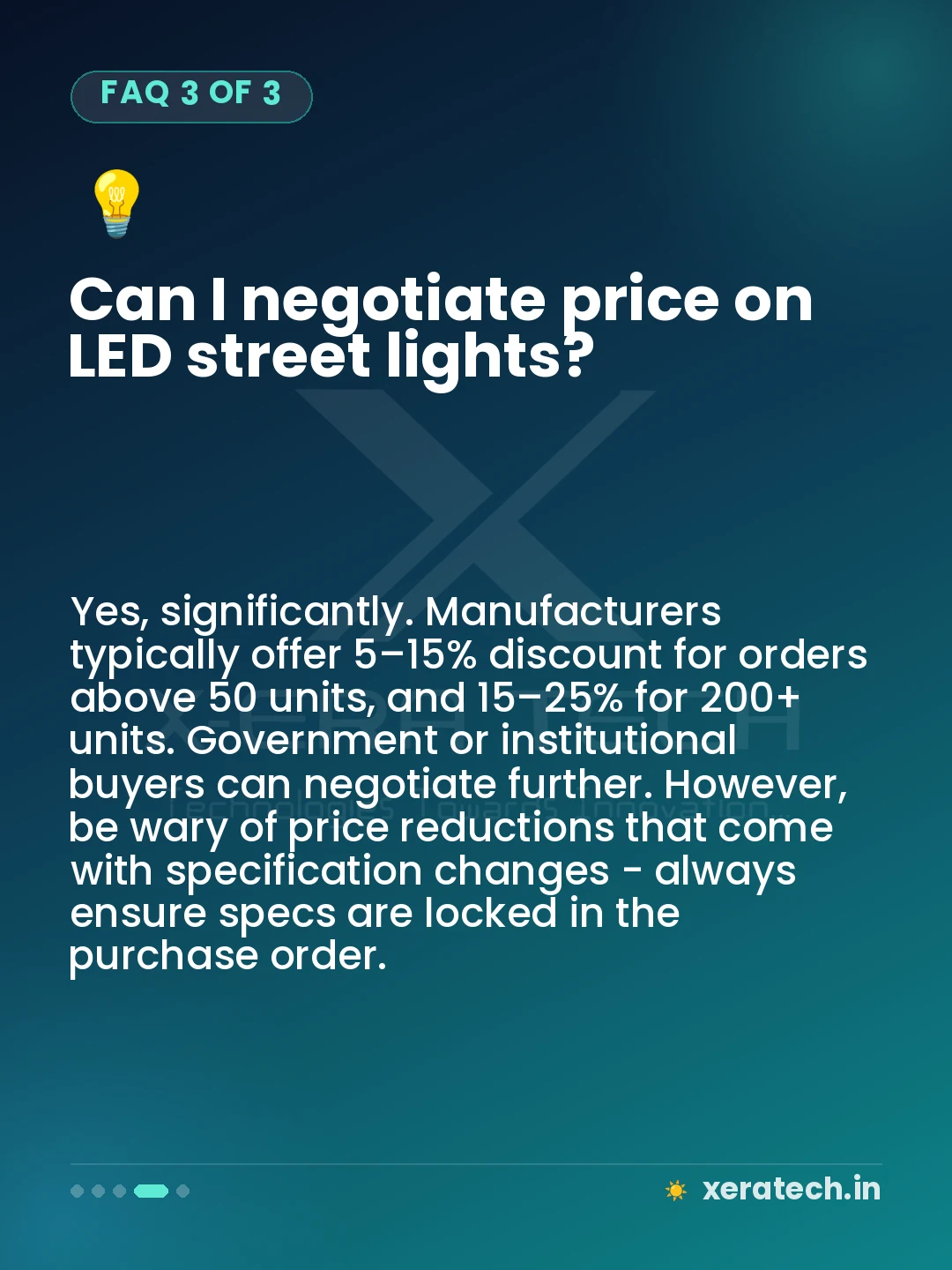 Can I negotiate price on LED street lights?