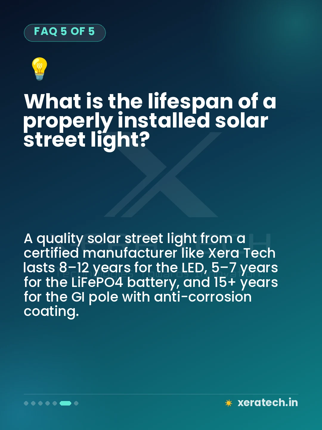 What is the lifespan of a properly installed solar street light?