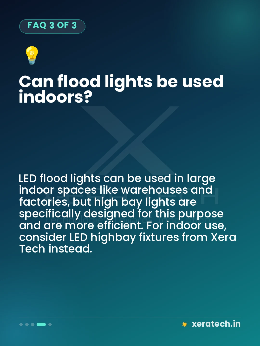 Can flood lights be used indoors?