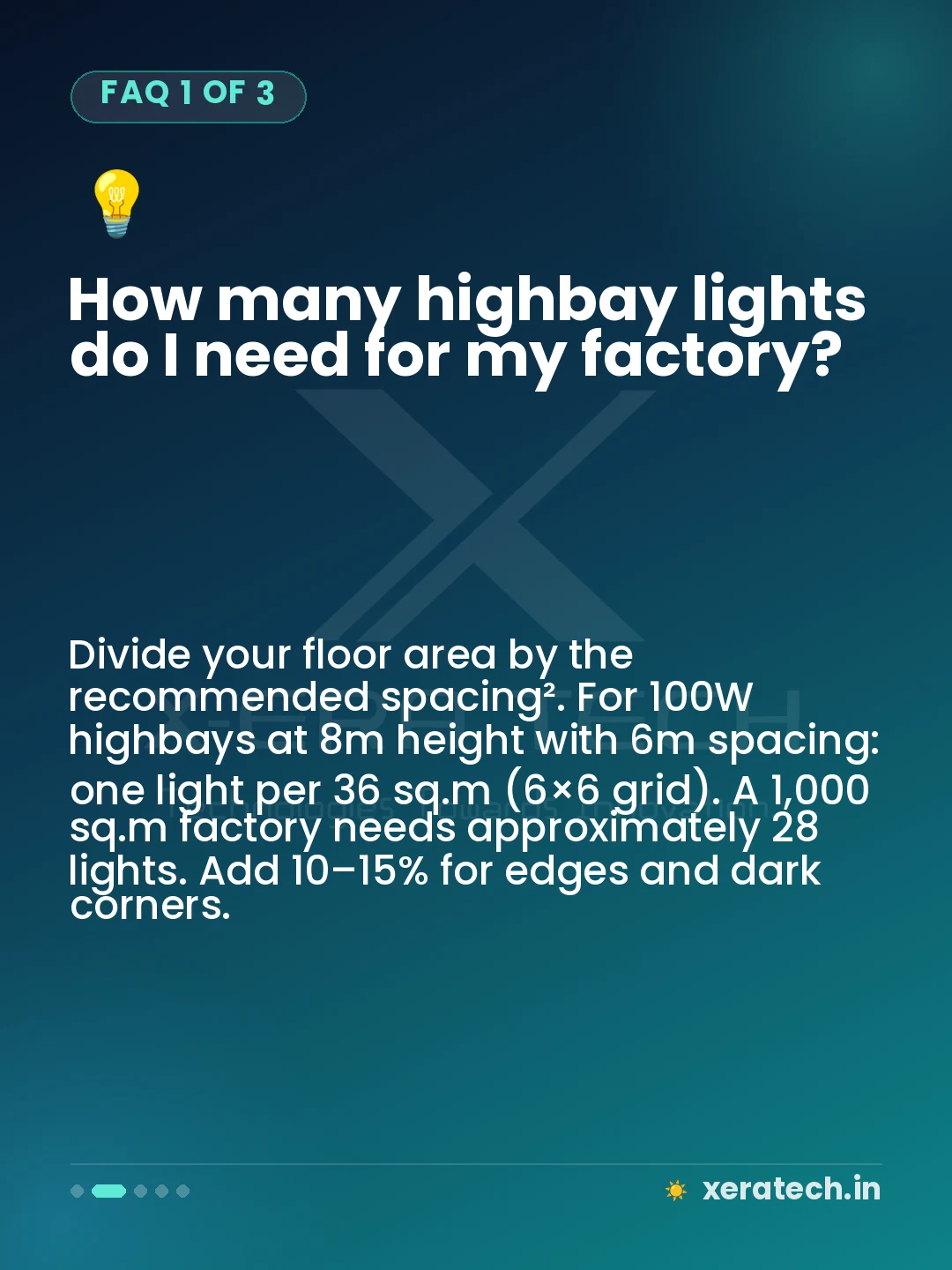 How many highbay lights do I need for my factory?