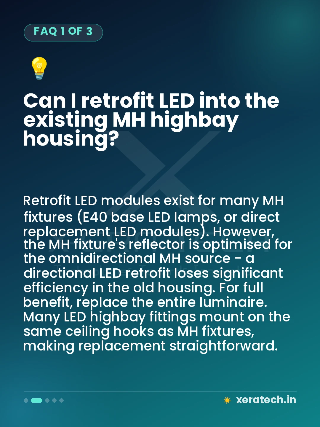 Can I retrofit LED into the existing MH highbay housing?