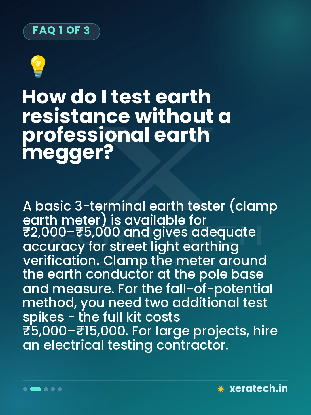 How do I test earth resistance without a professional earth megger?