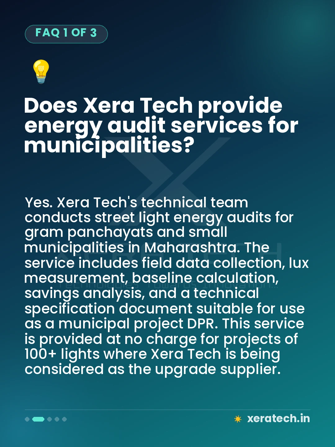 Does Xera Tech provide energy audit services for municipalities?