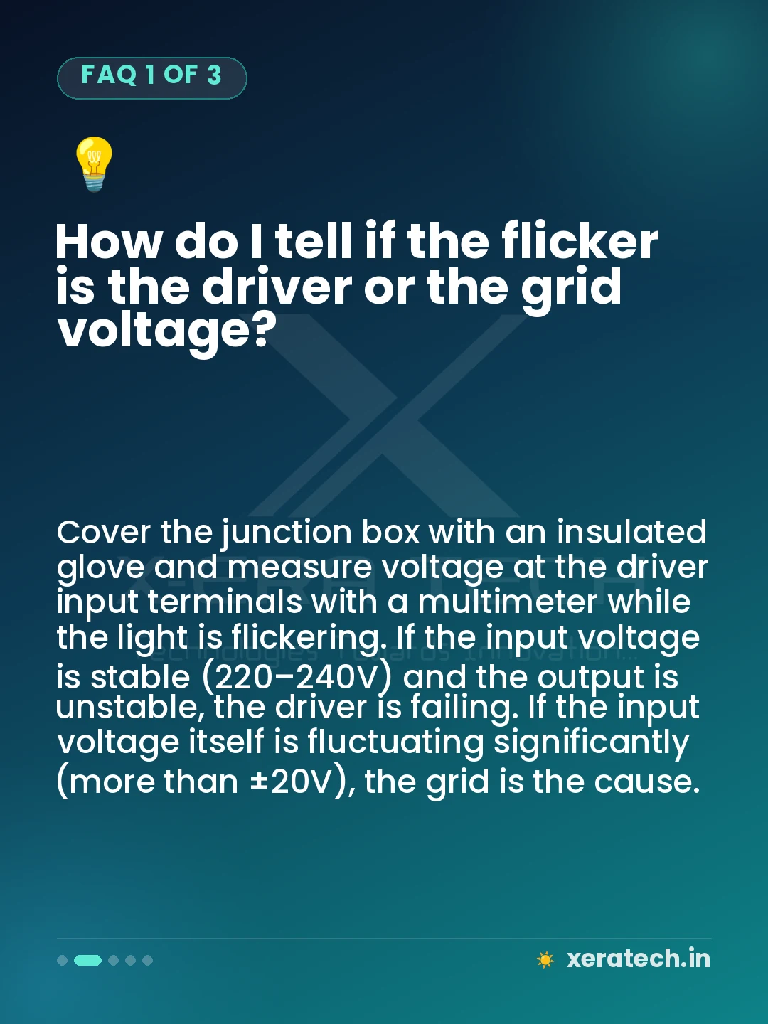 How do I tell if the flicker is the driver or the grid voltage?