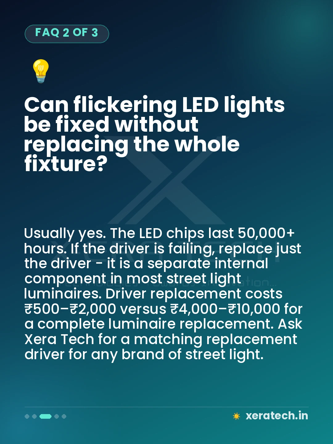 Can flickering LED lights be fixed without replacing the whole fixture?