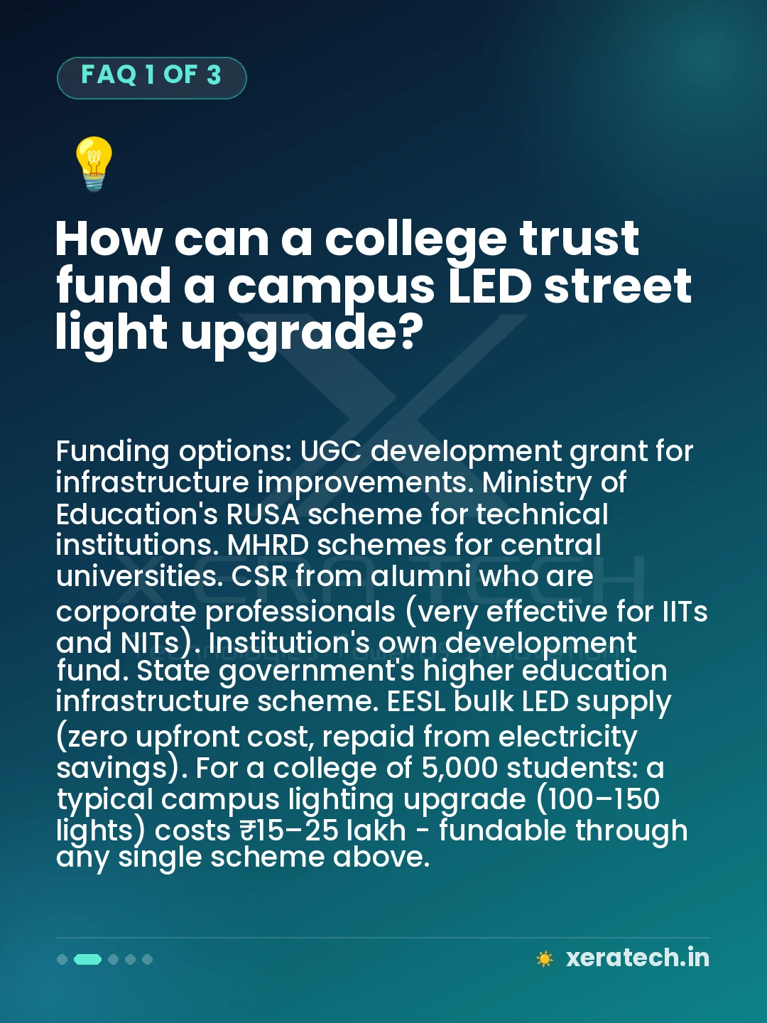 How can a college trust fund a campus LED street light upgrade?