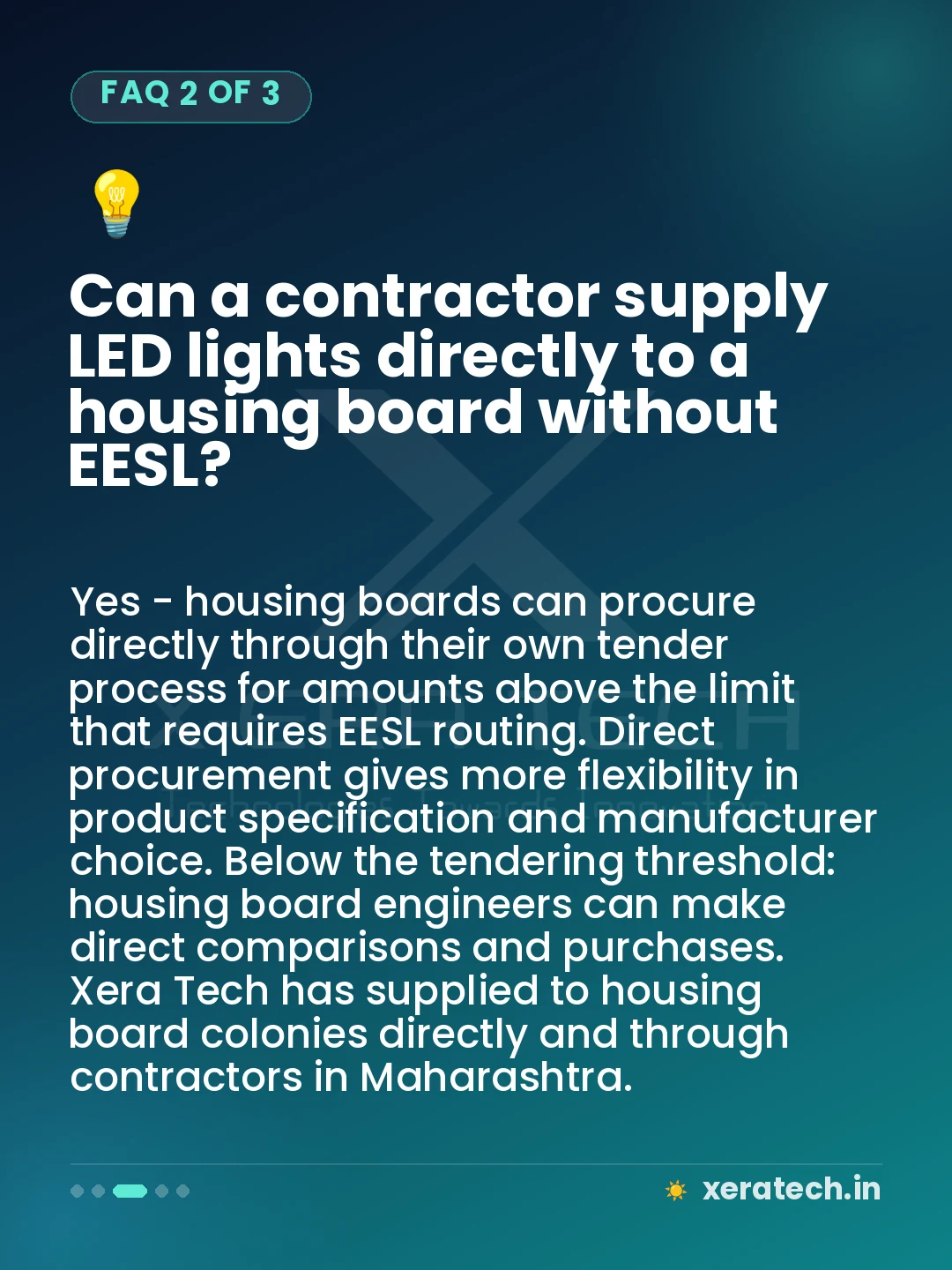 Can a contractor supply LED lights directly to a housing board without EESL?