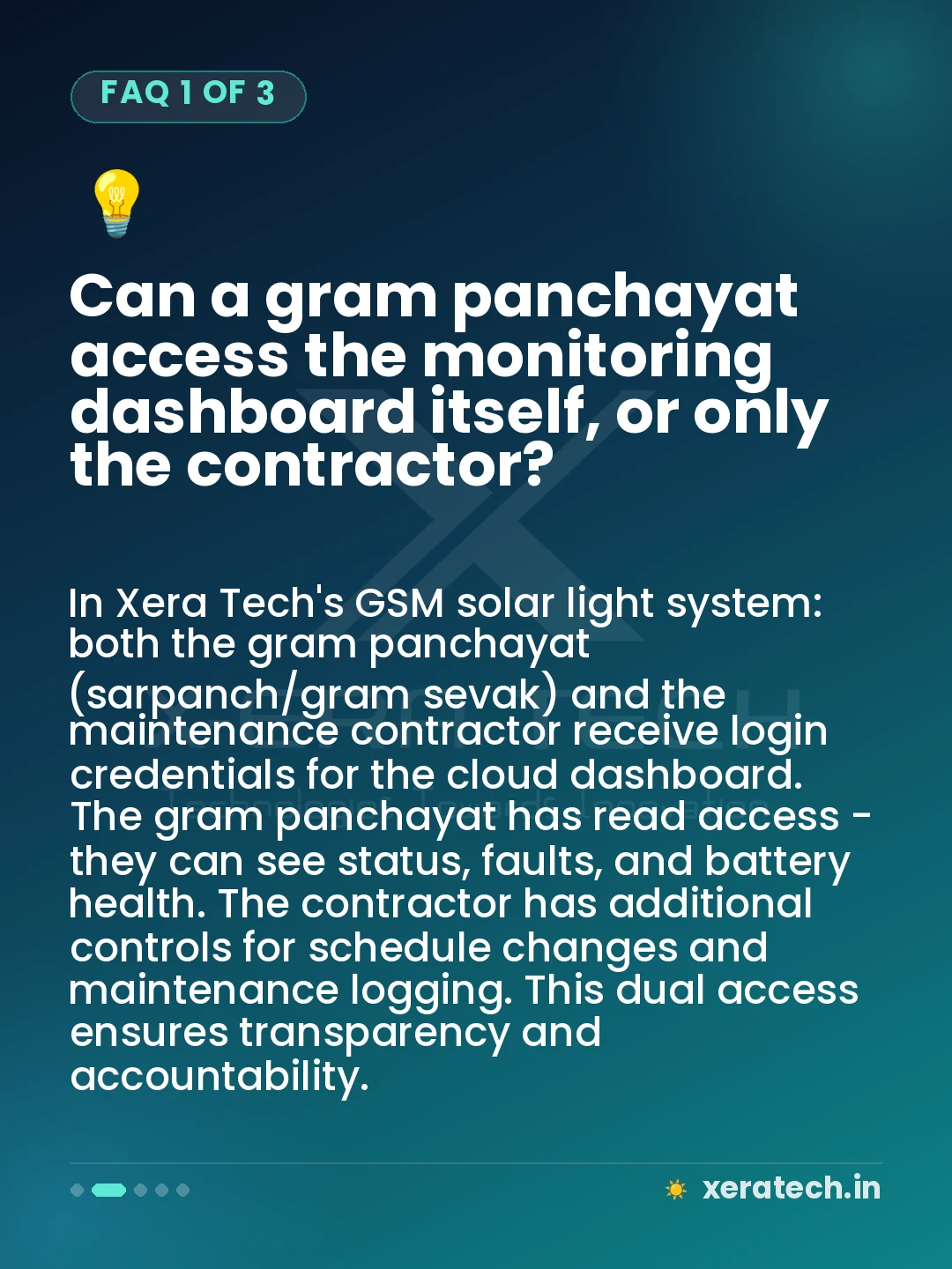 Can a gram panchayat access the monitoring dashboard itself, or only the contractor?