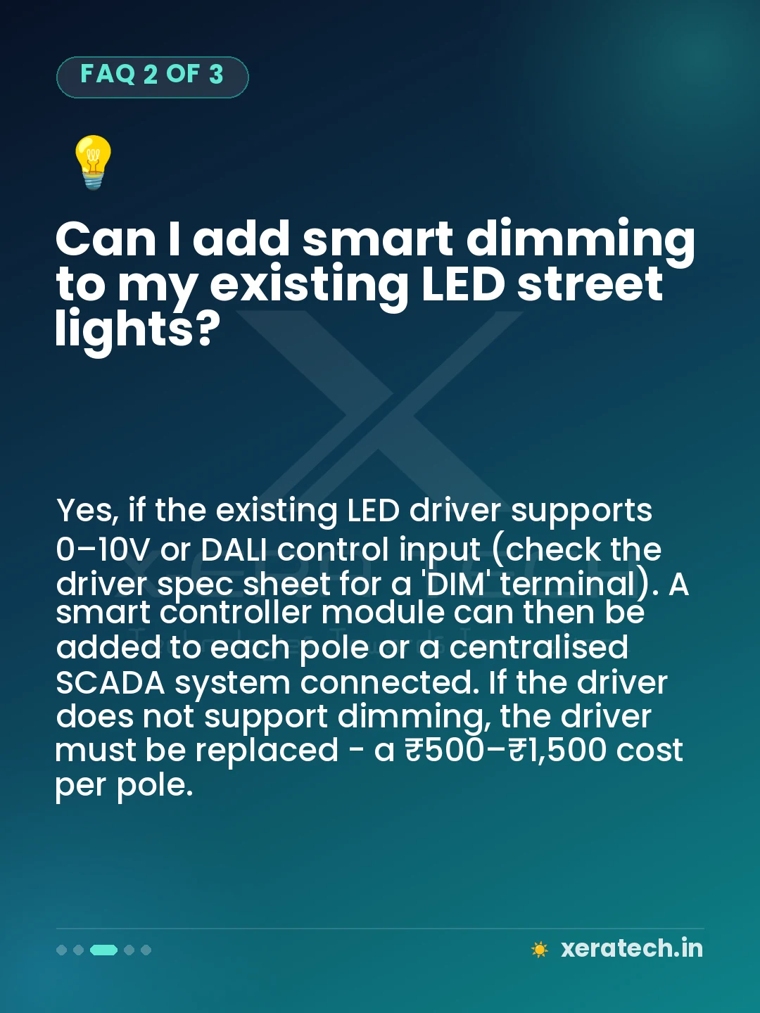 Can I add smart dimming to my existing LED street lights?