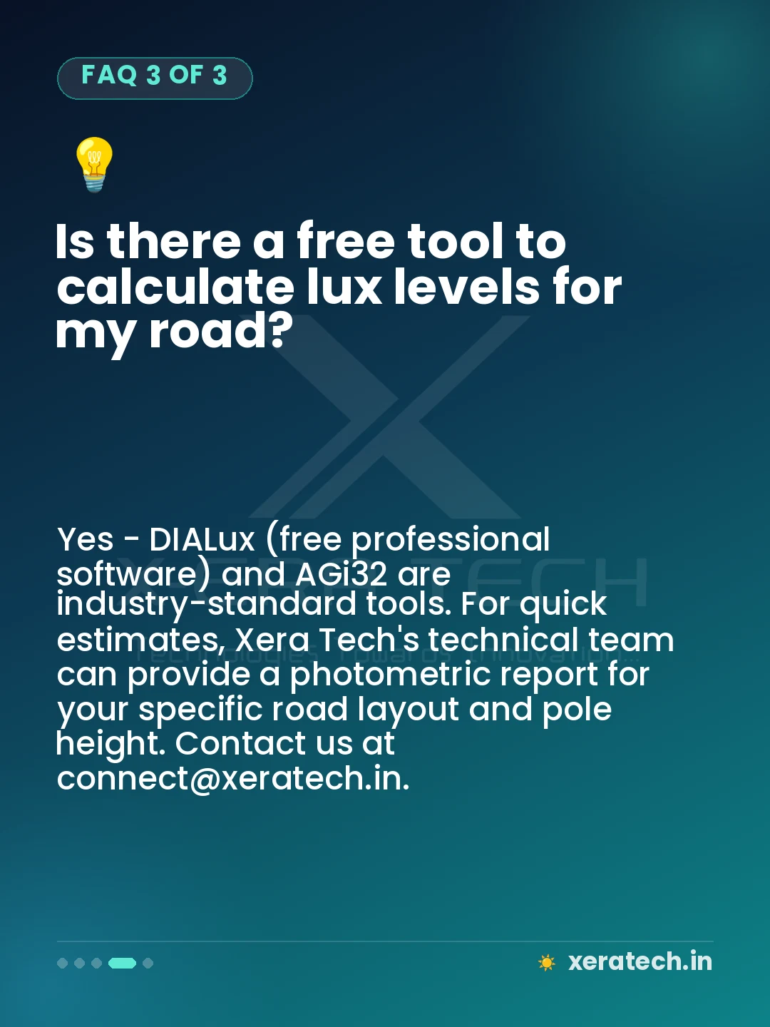 Is there a free tool to calculate lux levels for my road?