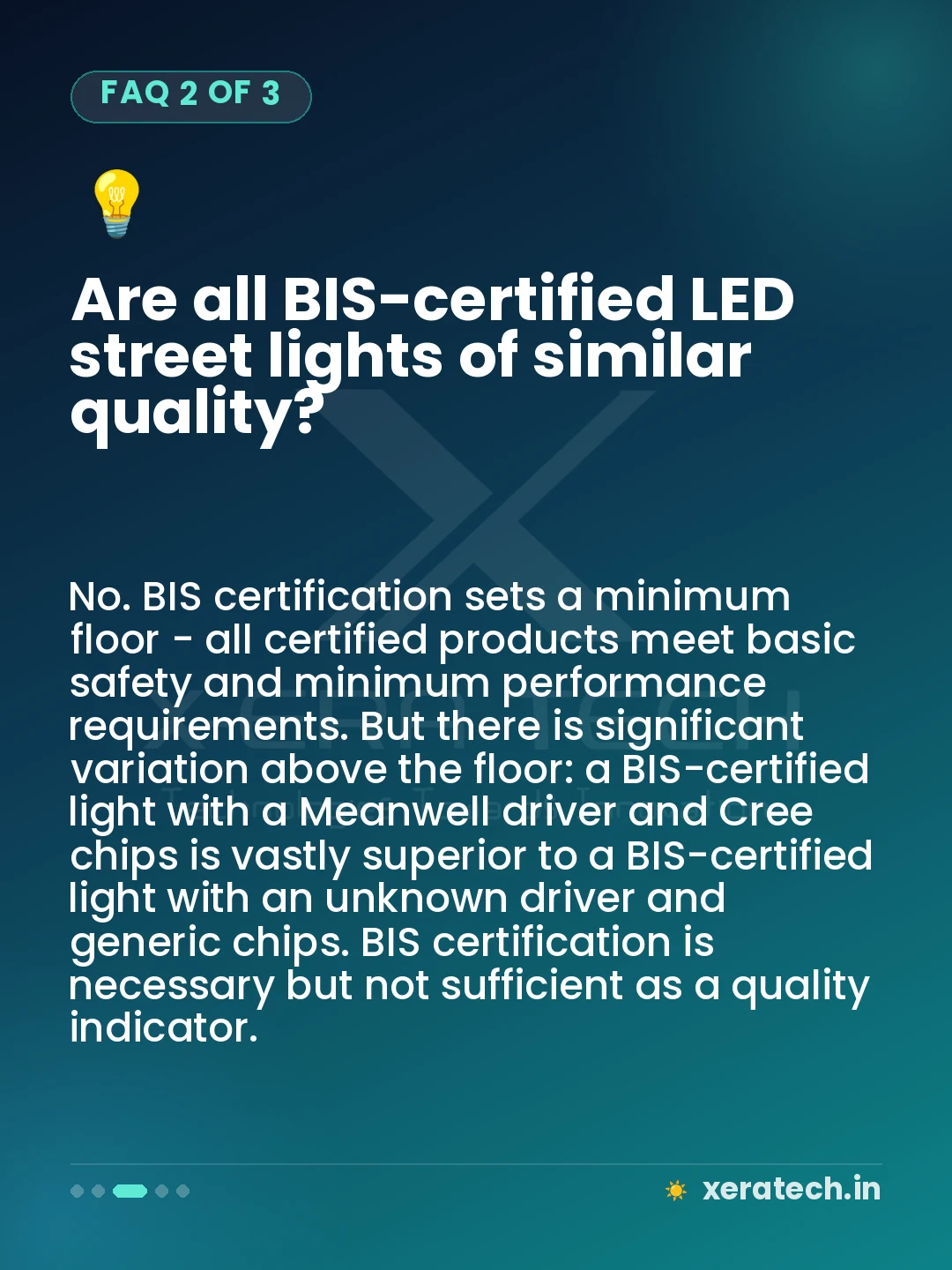 Are all BIS-certified LED street lights of similar quality?