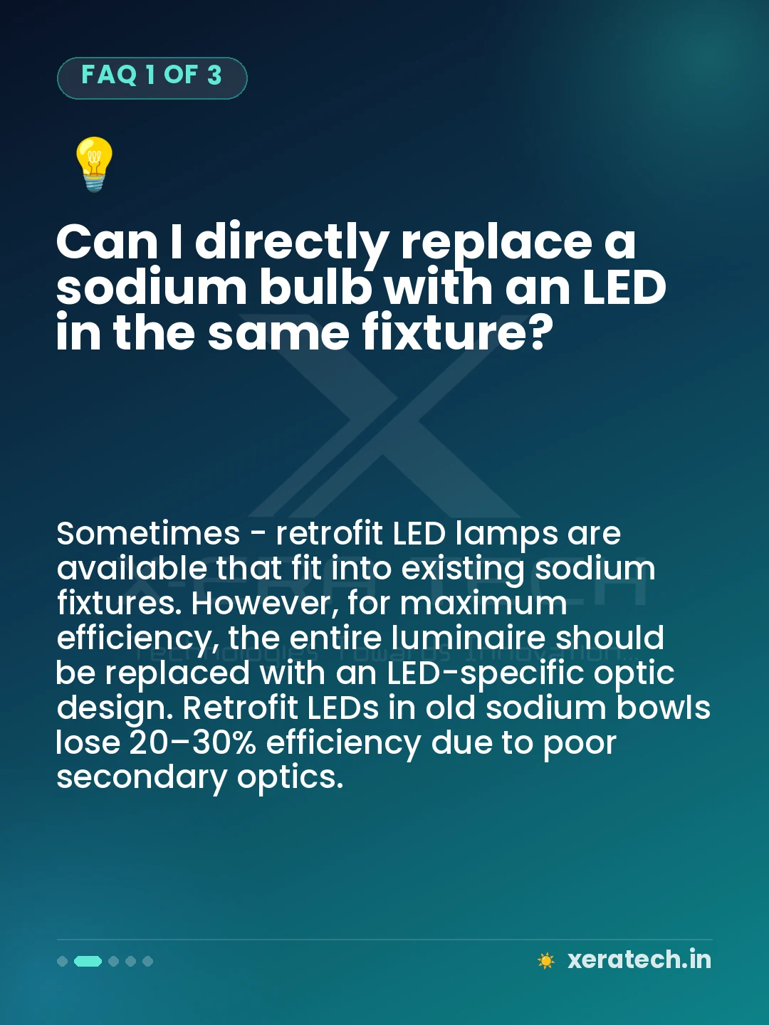 Can I directly replace a sodium bulb with an LED in the same fixture?