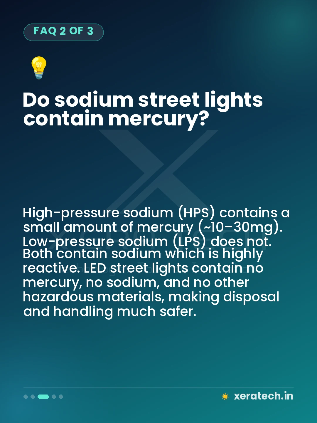 Do sodium street lights contain mercury?