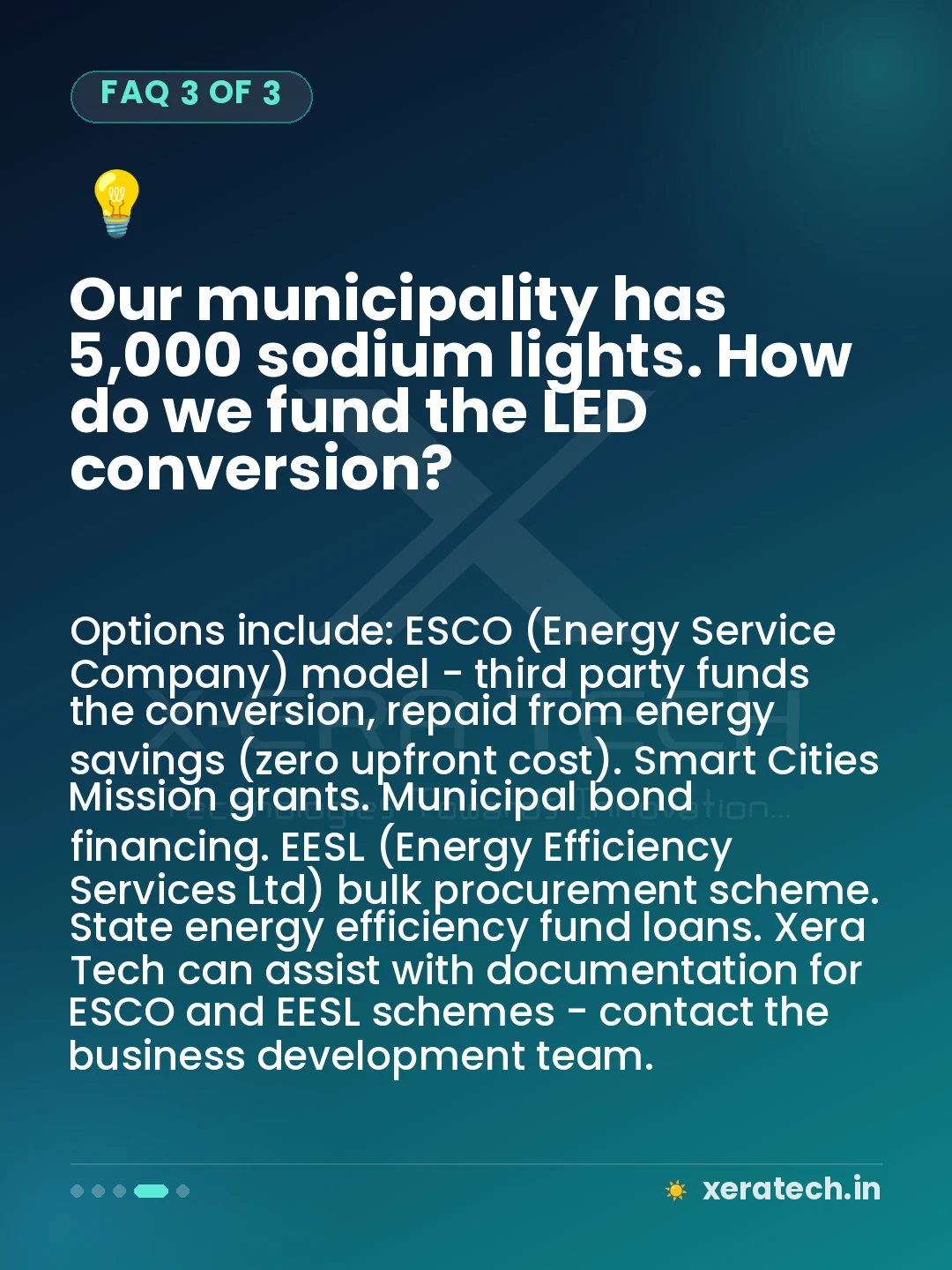 Our municipality has 5,000 sodium lights. How do we fund the LED conversion?