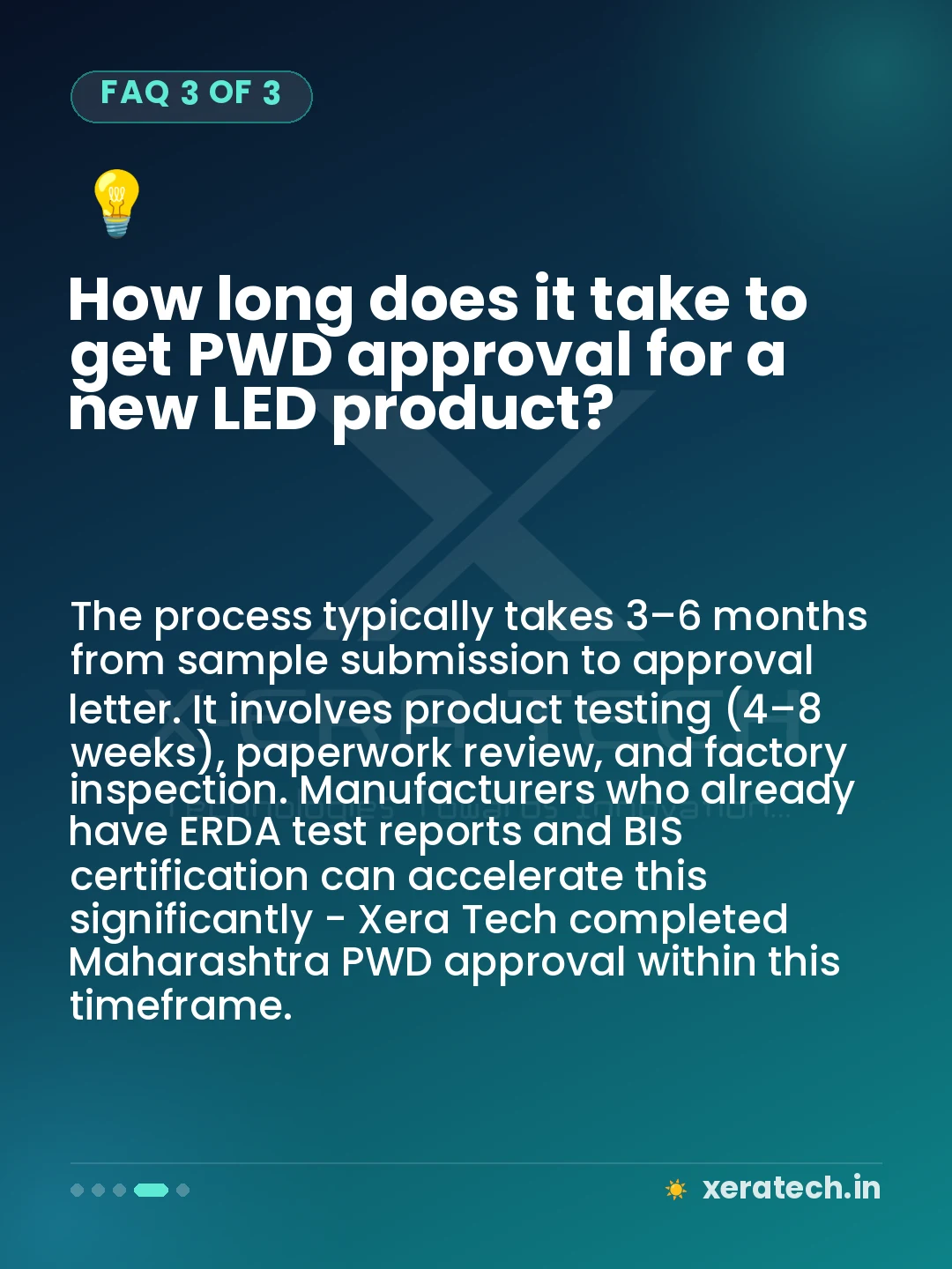 How long does it take to get PWD approval for a new LED product?