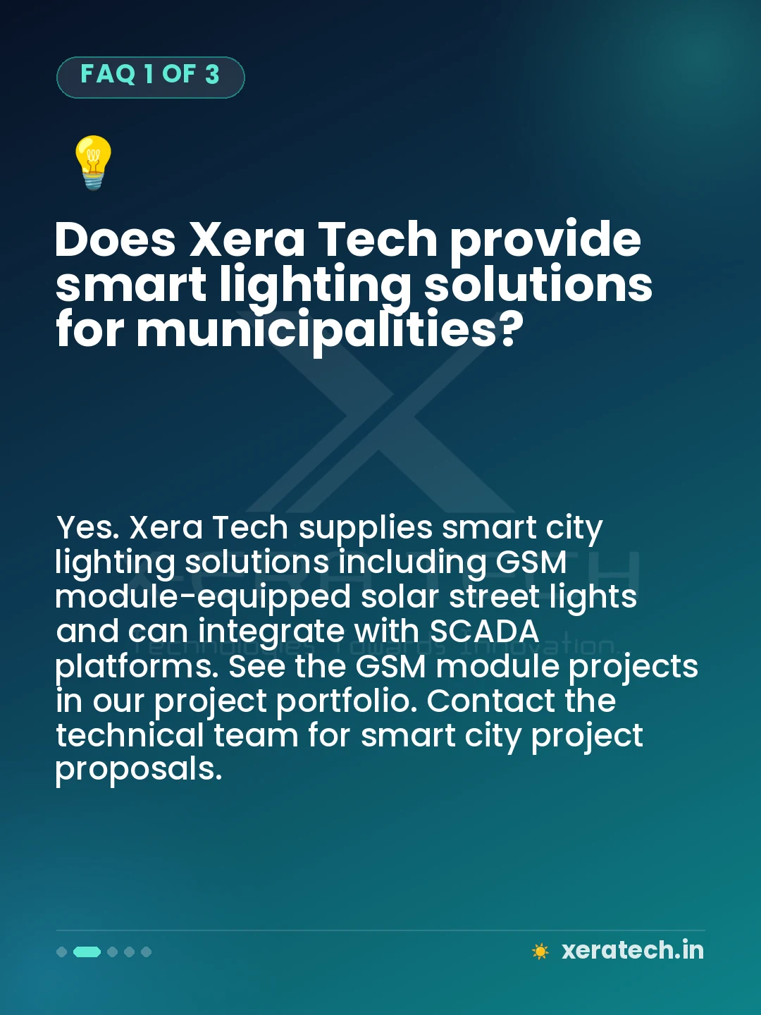 Does Xera Tech provide smart lighting solutions for municipalities?