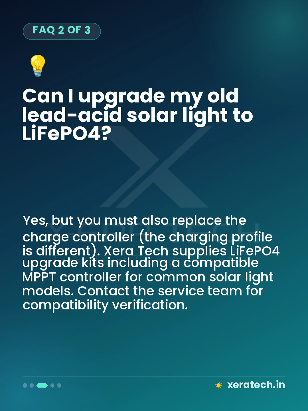 Can I upgrade my old lead-acid solar light to LiFePO4?