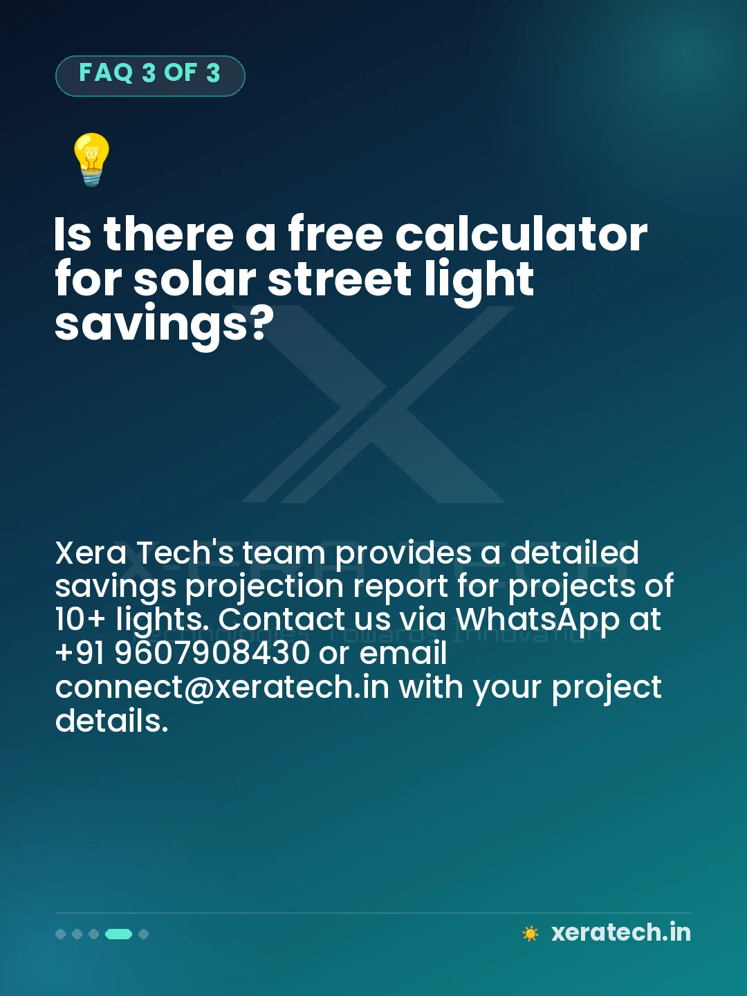 Is there a free calculator for solar street light savings?