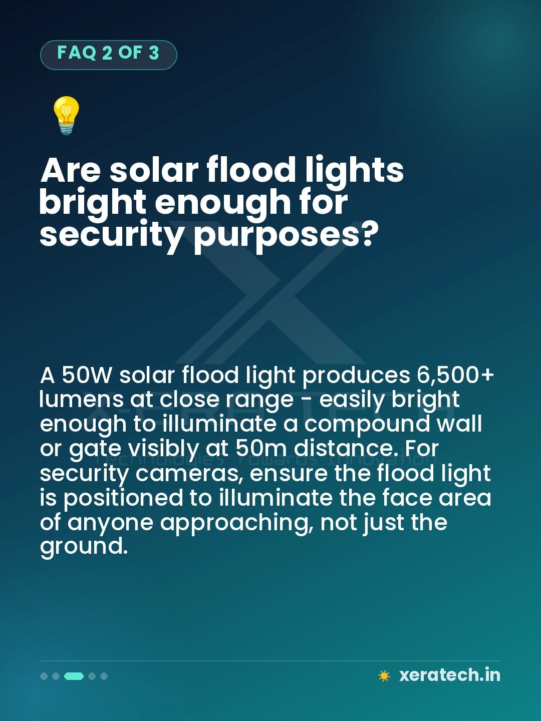 Are solar flood lights bright enough for security purposes?