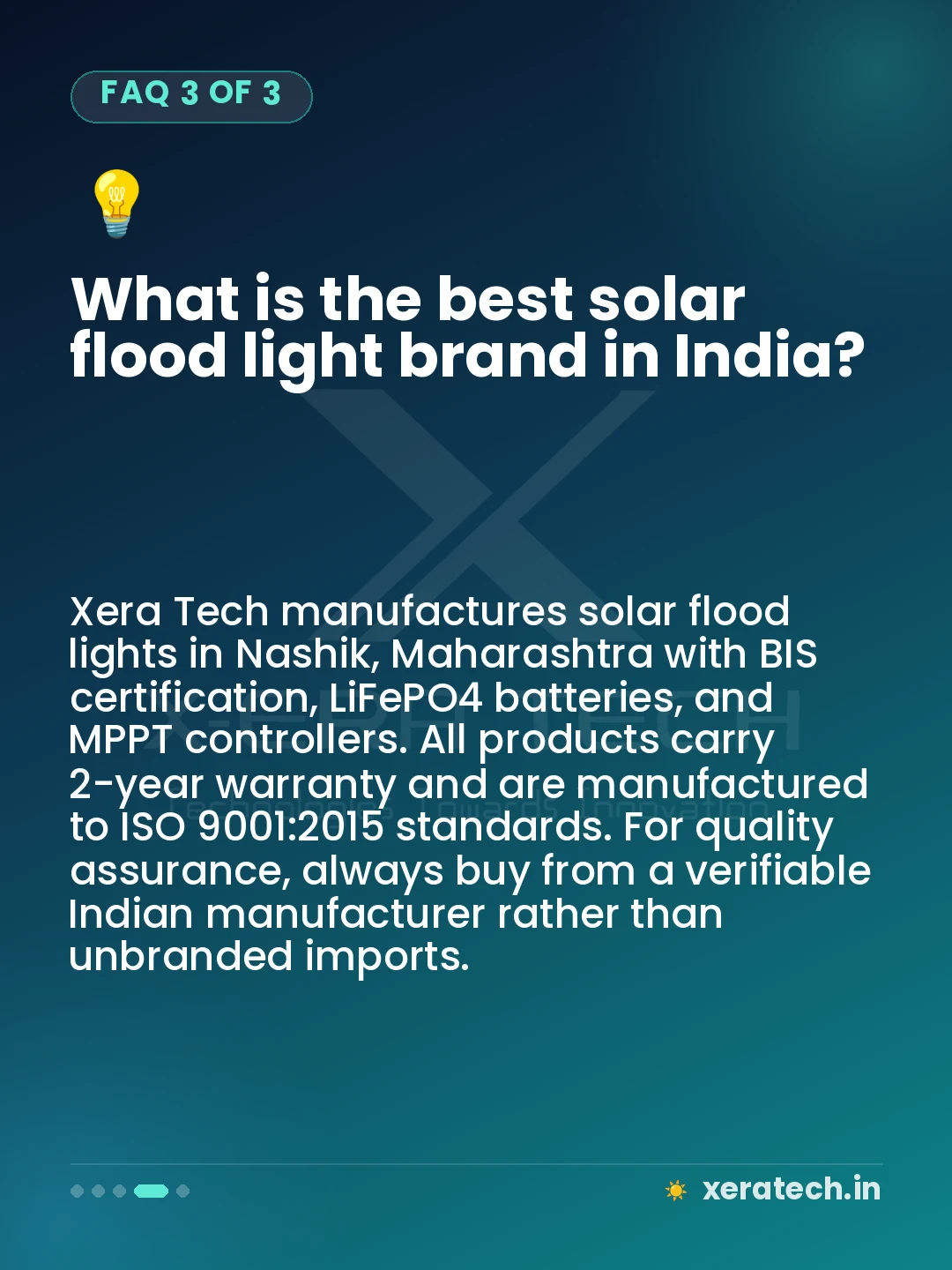 What is the best solar flood light brand in India?