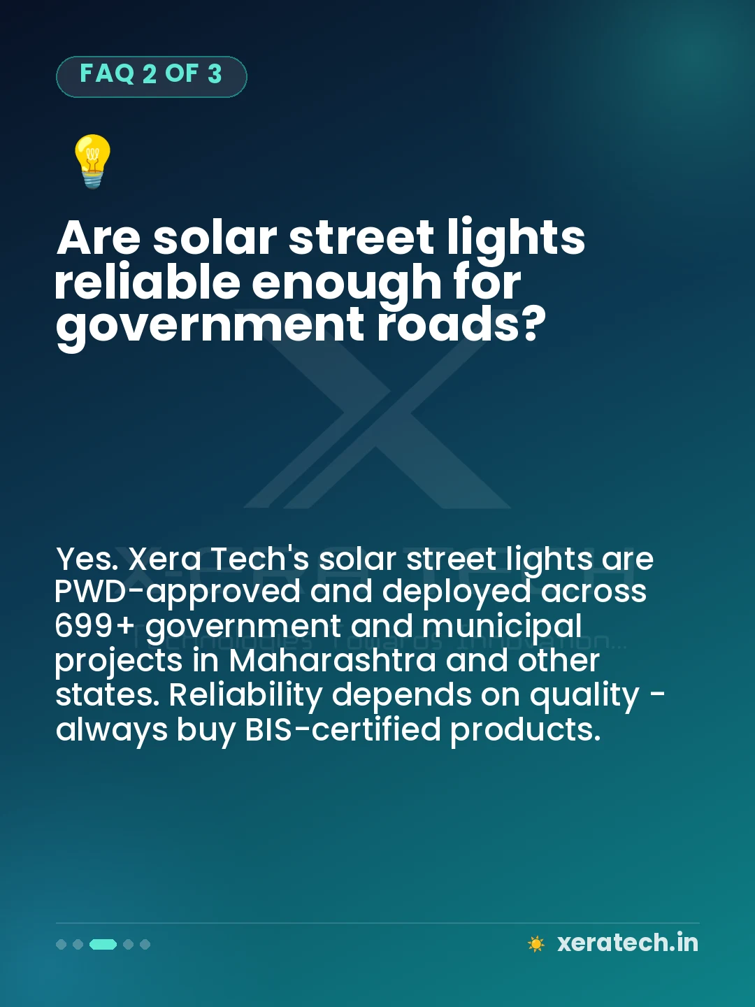 Are solar street lights reliable enough for government roads?
